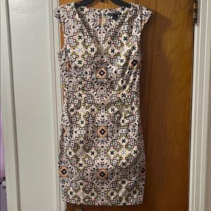 French Connection Geometric Print Midi Dress